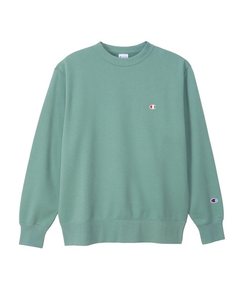 Champion(チャンピオン)の「【Champion/チャンピオン】メンズ ベーシック クルーネックスウェットシャツ(スウェット・メンズ・ホワイト/ブラウン系/オートミール/オレンジ系その他/グレー/ネイビー/ブラック/ブルーグリーン/ピーコックグリーン系/ベージュ系その他3/ロイヤルブルー/パープル系その他7/オレンジ系その他6/ダークグリーン系/ブルー系その他/イエロー系その他/レッド系その他6/グリーン/スカイブルー/ライトブラウン・XX-LARGE/X-LARGE/SMALL/MEDIUM/LARGE/X-SMALL)」の10枚目の写真