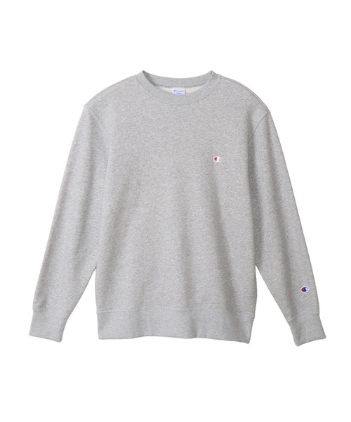 Champion(チャンピオン)の「【Champion/チャンピオン】メンズ ベーシック クルーネックスウェットシャツ(スウェット・メンズ・ホワイト/ブラウン系/オートミール/オレンジ系その他/グレー/ネイビー/ブラック/ブルーグリーン/ピーコックグリーン系/ベージュ系その他3/ロイヤルブルー/パープル系その他7/オレンジ系その他6/ダークグリーン系/ブルー系その他/イエロー系その他/レッド系その他6/グリーン/スカイブルー/ライトブラウン・XX-LARGE/X-LARGE/SMALL/MEDIUM/LARGE/X-SMALL)」の3枚目の写真