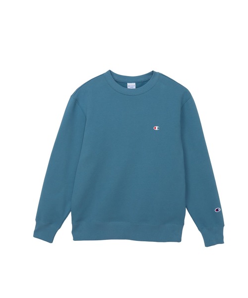 Champion(チャンピオン)の「【Champion/チャンピオン】メンズ ベーシック クルーネックスウェットシャツ(スウェット・メンズ・ホワイト/ブラウン系/オートミール/オレンジ系その他/グレー/ネイビー/ブラック/ブルーグリーン/ピーコックグリーン系/ベージュ系その他3/ロイヤルブルー/パープル系その他7/オレンジ系その他6/ダークグリーン系/ブルー系その他/イエロー系その他/レッド系その他6/グリーン/スカイブルー/ライトブラウン・XX-LARGE/X-LARGE/SMALL/MEDIUM/LARGE/X-SMALL)」の14枚目の写真