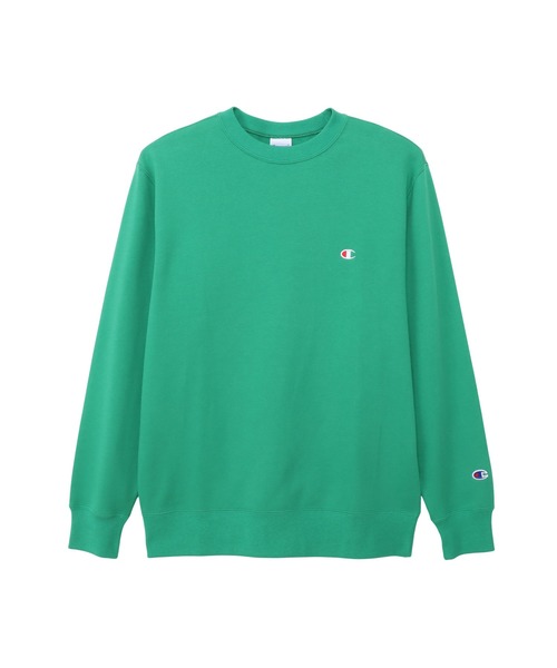 Champion(チャンピオン)の「【Champion/チャンピオン】メンズ ベーシック クルーネックスウェットシャツ(スウェット・メンズ・ホワイト/ブラウン系/オートミール/オレンジ系その他/グレー/ネイビー/ブラック/ブルーグリーン/ピーコックグリーン系/ベージュ系その他3/ロイヤルブルー/パープル系その他7/オレンジ系その他6/ダークグリーン系/ブルー系その他/イエロー系その他/レッド系その他6/グリーン/スカイブルー/ライトブラウン・XX-LARGE/X-LARGE/SMALL/MEDIUM/LARGE/X-SMALL)」の8枚目の写真