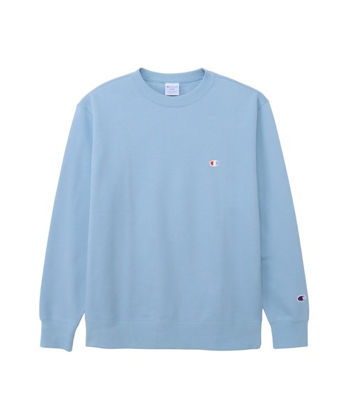 Champion(チャンピオン)の「【Champion/チャンピオン】メンズ ベーシック クルーネックスウェットシャツ(スウェット・メンズ・ホワイト/ブラウン系/オートミール/オレンジ系その他/グレー/ネイビー/ブラック/ブルーグリーン/ピーコックグリーン系/ベージュ系その他3/ロイヤルブルー/パープル系その他7/オレンジ系その他6/ダークグリーン系/ブルー系その他/イエロー系その他/レッド系その他6/グリーン/スカイブルー/ライトブラウン・XX-LARGE/X-LARGE/SMALL/MEDIUM/LARGE/X-SMALL)」の11枚目の写真