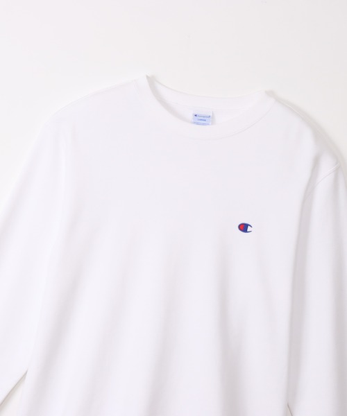 Champion(チャンピオン)の「【Champion/チャンピオン】メンズ ベーシック クルーネックスウェットシャツ(スウェット・メンズ・ホワイト/ブラウン系/オートミール/オレンジ系その他/グレー/ネイビー/ブラック/ブルーグリーン/ピーコックグリーン系/ベージュ系その他3/ロイヤルブルー/パープル系その他7/オレンジ系その他6/ダークグリーン系/ブルー系その他/イエロー系その他/レッド系その他6/グリーン/スカイブルー/ライトブラウン・XX-LARGE/X-LARGE/SMALL/MEDIUM/LARGE/X-SMALL)」の22枚目の写真