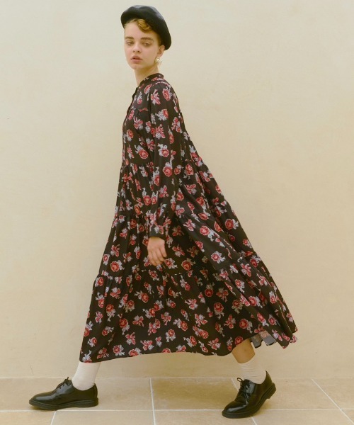 マニャーナスエルテ　ワンピース サンフラワープリントワンピース（ワンピース）｜manana suerte