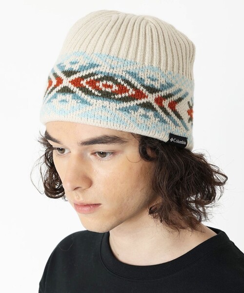 Columbia（コロンビア）の「Columbia/ コロンビアヒートIIビーニー /コロンビア /防寒（ニットキャップ/ビーニー・メンズ・ネイビー/ホワイト/ブラック系その他/ブラック/ブルー/ホワイト系その他・ONE SIZE）」の2枚目の写真