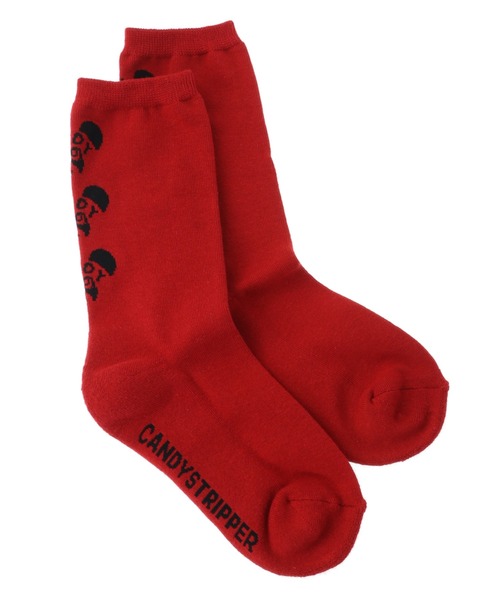 Candy Stripper(キャンディストリッパー)の「HELLO CANDY ソックス(ソックス/靴下・レディース・レッド/ブラック/オフホワイト・FREE)」の3枚目の写真