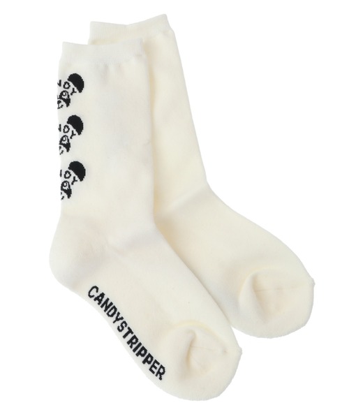Candy Stripper(キャンディストリッパー)の「HELLO CANDY ソックス(ソックス/靴下・レディース・レッド/ブラック/オフホワイト・FREE)」の2枚目の写真