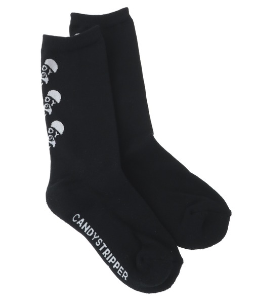 Candy Stripper(キャンディストリッパー)の「HELLO CANDY ソックス(ソックス/靴下・レディース・レッド/ブラック/オフホワイト・FREE)」の1枚目の写真