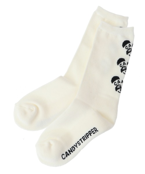 Candy Stripper(キャンディストリッパー)の「HELLO CANDY ソックス(ソックス/靴下・レディース・レッド/ブラック/オフホワイト・FREE)」の4枚目の写真