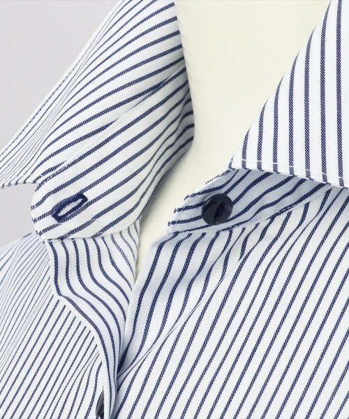TOKYO SHIRTS(トウキョウシャツ)の「形態安定ノーアイロン レギュラー 長袖ビジネスワイシャツ(ビジネスシャツ・レディース・ブルー・M/LL/XL/L/S)」の3枚目の写真