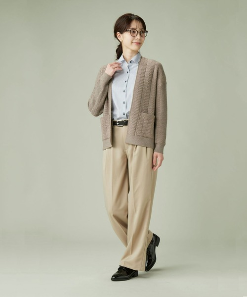 TOKYO SHIRTS(トウキョウシャツ)の「形態安定ノーアイロン レギュラー 長袖ビジネスワイシャツ(ビジネスシャツ・レディース・ブルー・M/LL/XL/L/S)」の10枚目の写真