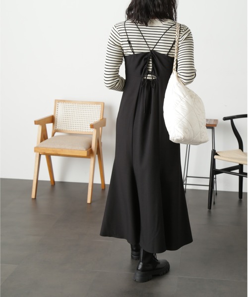 FREE'S MART（フリーズマート）の「マーメイドキャミワンピース（ワンピース・レディース・ブラック/ブラウン・SMALL/MEDIUM）」の3枚目の写真