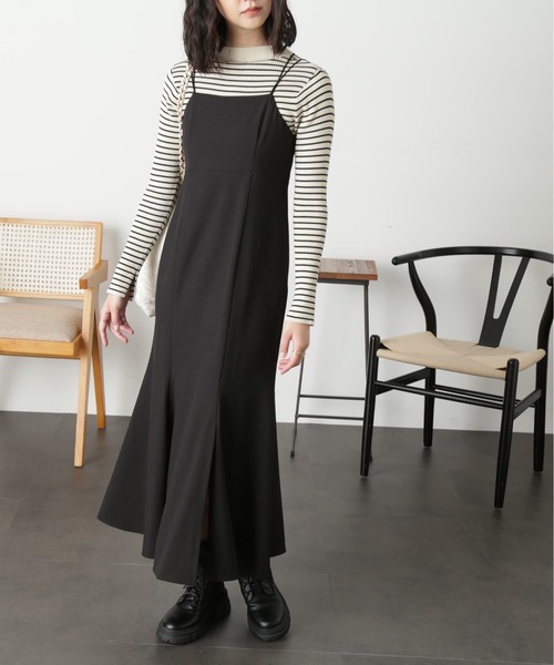 FREE'S MART（フリーズマート）の「マーメイドキャミワンピース（ワンピース・レディース・ブラック/ブラウン・SMALL/MEDIUM）」の4枚目の写真