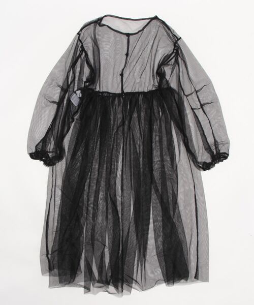 Settimissimo（セッティミッシモ）の「チュール シアー ロングワンピース（ワンピース・レディース・ベージュ/ブラック・FREE）」の3枚目の写真
