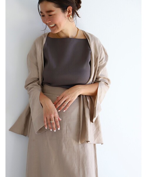 Demi-Luxe BEAMS.Mブラックシンプルリネンジャケット38新品未使用 Demi-Luxe BEAMS（デミルクス ビームス）の「シンプルリネン