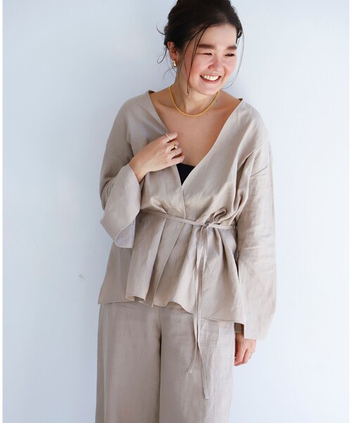 Demi-Luxe BEAMS .Mシンプルリネンジャケット Demi-Luxe BEAMS（デミルクス ビームス）の「シンプルリネンジャケット