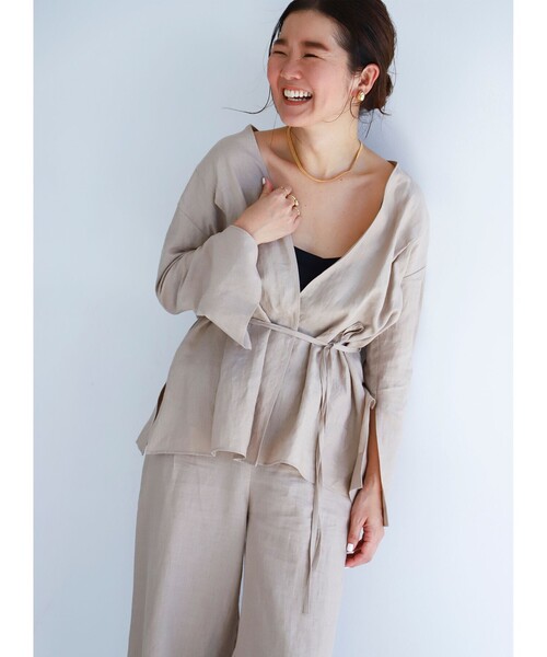 Demi-Luxe BEAMS.Mブラックシンプルリネンジャケット38新品未使用 Demi-Luxe BEAMS（デミルクス ビームス）の「シンプルリネン