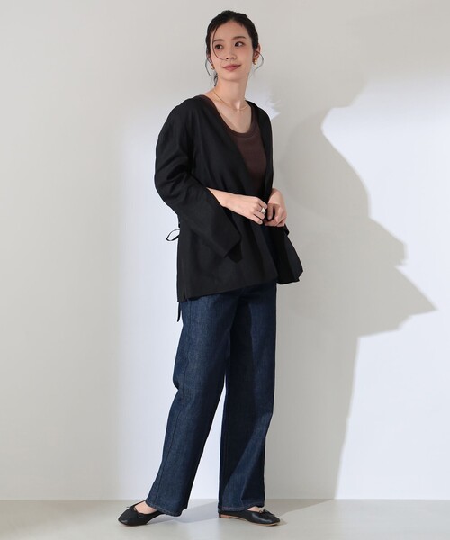 Demi-Luxe BEAMS.Mブラックシンプルリネンジャケット38新品未使用 Demi-Luxe BEAMS（デミルクス ビームス）の「シンプルリネン