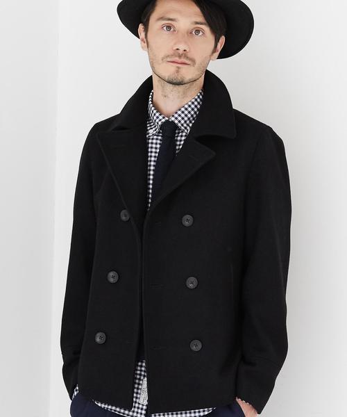 green label relaxing（グリーンレーベルリラクシング）の「【WEB限定】 ★★MELTON SHORT Pコート（ピーコート・メンズ・ブラック/グレー/ネイビー・X-LARGE/SMALL/LARGE/MEDIUM）」の2枚目の写真