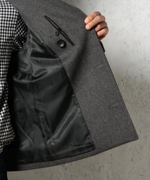 green label relaxing（グリーンレーベルリラクシング）の「【WEB限定】 ★★MELTON SHORT Pコート（ピーコート・メンズ・ブラック/グレー/ネイビー・X-LARGE/SMALL/LARGE/MEDIUM）」の7枚目の写真