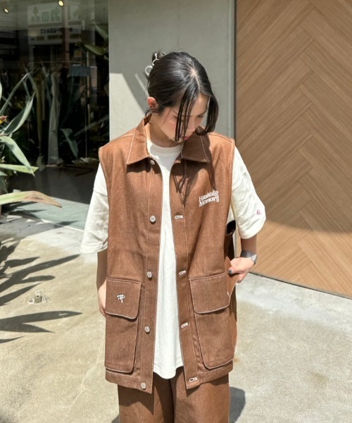 MARTEvintage/Denim Vest/デニムベスト Garden Denim Vest/ガーデンデニムベスト