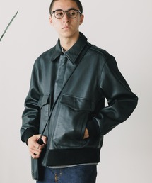 MR.OLIVE アンティークヘアシープレザー フライトジャケット MR.OLIVE/ANTIQUE HAIR SHEEP LEATHER / FLIGHT JACKET ミスター