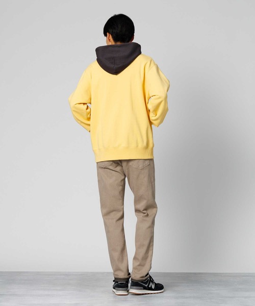 Lee(リー)の「【Lee別注】フード配色パーカー(パーカー・メンズ・イエロー・XL/L/M)」の10枚目の写真