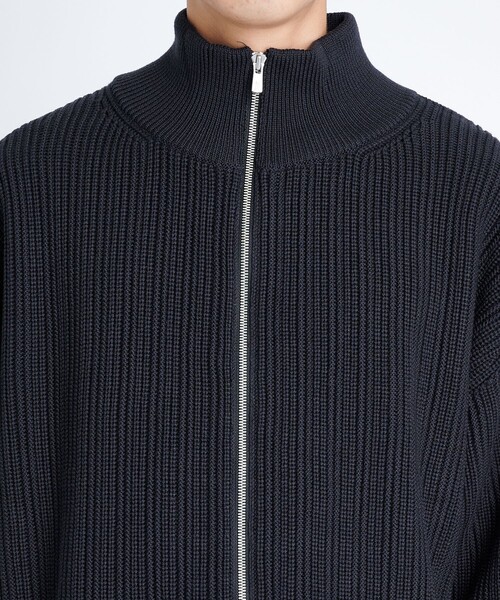 BATONER(バトナー)の「【BATONER/バトナー】STUDIOUS別注 OVERSIZE DRIVERS KNIT(カーディガン/ボレロ・メンズ・ブラック/ダークグレー・1/2)」の9枚目の写真