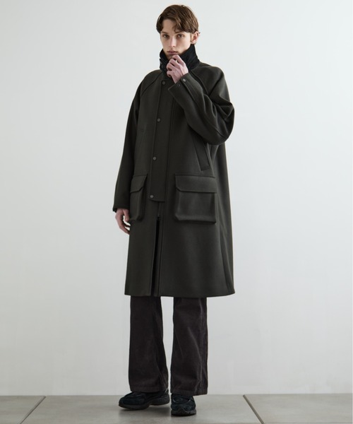 Super140s メルトンハンティングコート / 保温 / 天然撥水 / 抗菌防臭