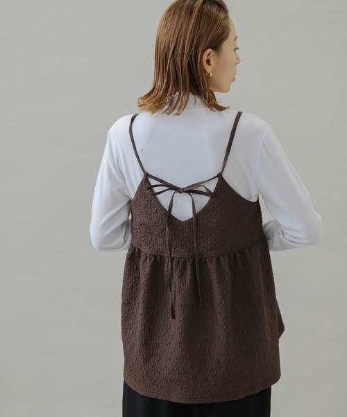 URBAN RESEARCH Sonny Label(アーバンリサーチサニーレーベル)の「インナーセットふくれJQキャミビスチェ(キャミソール・レディース・ブラック系その他/ブラウン系その他/ホワイト系その他・FREE)」の8枚目の写真