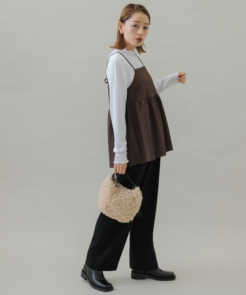 URBAN RESEARCH Sonny Label(アーバンリサーチサニーレーベル)の「インナーセットふくれJQキャミビスチェ(キャミソール・レディース・ブラック系その他/ブラウン系その他/ホワイト系その他・FREE)」の5枚目の写真