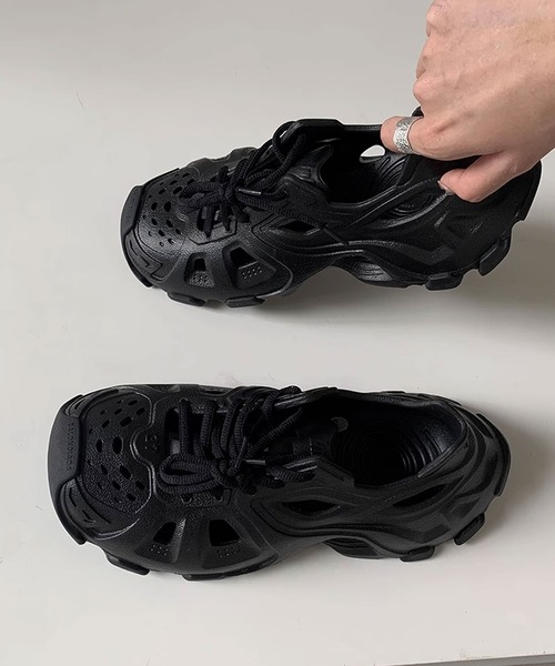 Theater code（シアターコード）の「▲big silhouette dad sneakers / ビッグ シルエット ダッド スニーカー（スニーカー・メンズ・ブラック・2/4/3）」の7枚目の写真