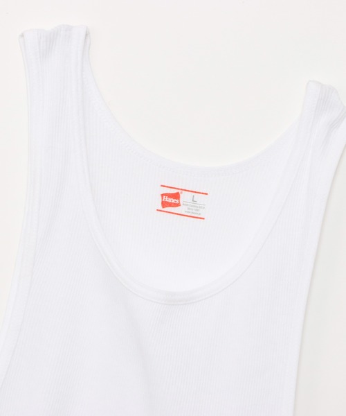 HANES(ヘインズ)の「【Hanes/ヘインズ】大きいサイズ【2枚組】タンクトップ(タンクトップ・メンズ・ブラック/ホワイト・XXX-LARGE/XX-LARGE)」の4枚目の写真