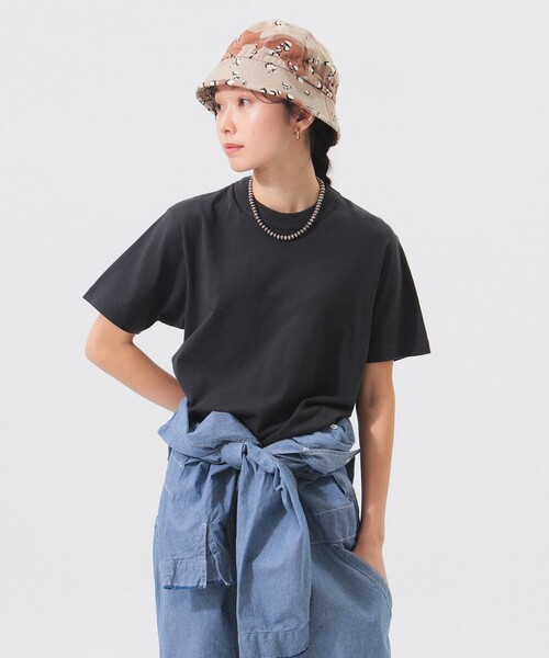 BEAMS BOY（ビームスボーイ）の「ボーイ ベーシック Tシャツ（Tシャツ/カットソー・レディース・ピンク/グリーン/オフホワイト/グレー/チャコールグレー/クリーム/ネイビー/ワイン/ブラウン・0/1/2）」の3枚目の写真