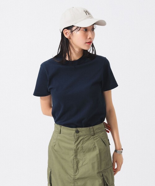 BEAMS BOY（ビームスボーイ）の「ボーイ ベーシック Tシャツ（Tシャツ/カットソー・レディース・ピンク/グリーン/オフホワイト/グレー/チャコールグレー/クリーム/ネイビー/ワイン/ブラウン・0/1/2）」の8枚目の写真