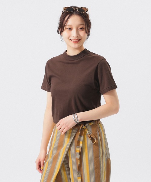 BEAMS BOY（ビームスボーイ）の「ボーイ ベーシック Tシャツ（Tシャツ/カットソー・レディース・ピンク/グリーン/オフホワイト/グレー/チャコールグレー/クリーム/ネイビー/ワイン/ブラウン・0/1/2）」の5枚目の写真