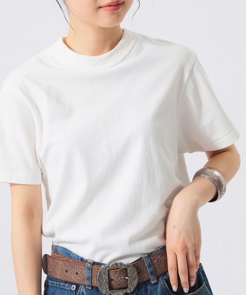BEAMS BOY（ビームスボーイ）の「ボーイ ベーシック Tシャツ（Tシャツ/カットソー・レディース・ピンク/グリーン/オフホワイト/グレー/チャコールグレー/クリーム/ネイビー/ワイン/ブラウン/オリーブ/サックスブルー・0/1/2）」の2枚目の写真