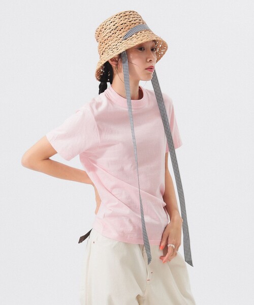 BEAMS BOY（ビームスボーイ）の「ボーイ ベーシック Tシャツ（Tシャツ/カットソー・レディース・ピンク/グリーン/オフホワイト/グレー/チャコールグレー/クリーム/ネイビー/ワイン/ブラウン・0/1/2）」の9枚目の写真