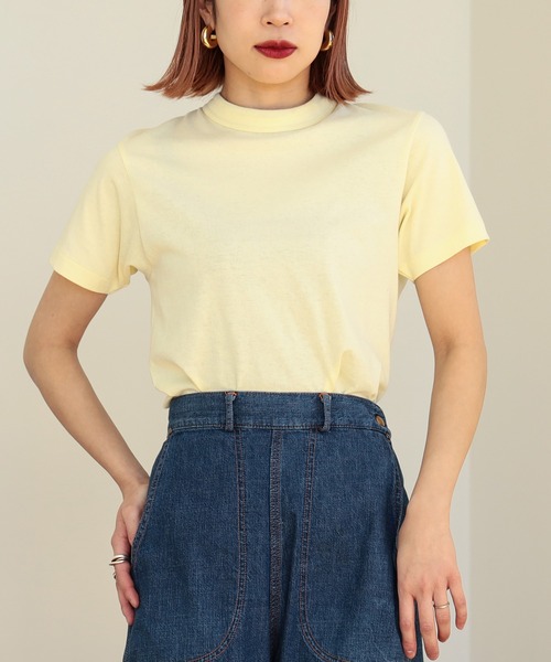 BEAMS BOY（ビームスボーイ）の「ボーイ ベーシック Tシャツ（Tシャツ/カットソー・レディース・ピンク/グリーン/オフホワイト/グレー/チャコールグレー/クリーム/ネイビー/ワイン/ブラウン・0/1/2）」の13枚目の写真