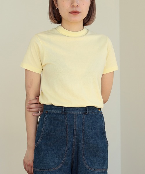 BEAMS BOY（ビームスボーイ）の「ボーイ ベーシック Tシャツ（Tシャツ/カットソー・レディース・ピンク/グリーン/オフホワイト/グレー/チャコールグレー/クリーム/ネイビー/ワイン/ブラウン・0/1/2）」の10枚目の写真