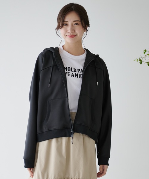 Arnold Palmer（アーノルドパーマー）の「ラグランスリーブ フルジップパーカー（パーカー・レディース・グレー/ブラウン/ブラック・S/M/L）」の12枚目の写真