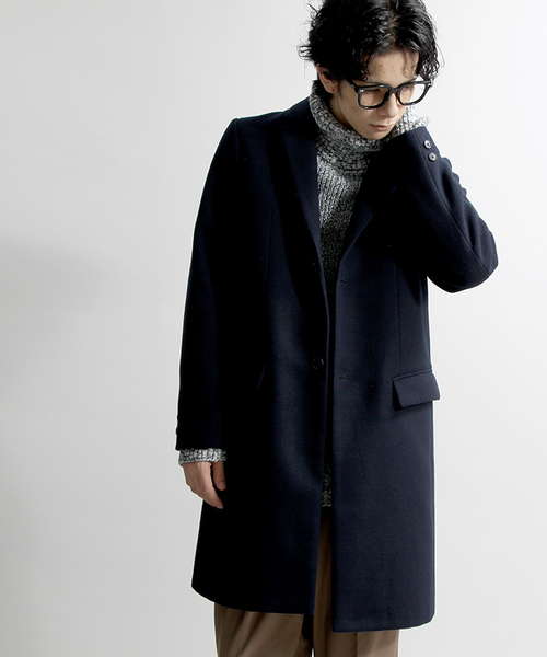 WEGO（ウィゴー）の「WEGO/2ボタンチェスターコート（チェスターコート・メンズ・グレー系その他/ミックスグレー/杢グレー/グレー/オフホワイト/ブラック/カーキ/ネイビー/キャメル/その他1・SMALL/MEDIUM/LARGE）」の9枚目の写真