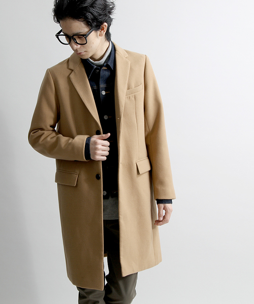 WEGO（ウィゴー）の「WEGO/2ボタンチェスターコート（チェスターコート・メンズ・グレー系その他/ミックスグレー/杢グレー/グレー/オフホワイト/ブラック/カーキ/ネイビー/キャメル/その他1・SMALL/MEDIUM/LARGE）」の10枚目の写真