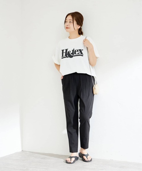 JOURNAL STANDARD（ジャーナルスタンダード）の「ウォッシャブルコットンリネンVISパンツ（その他パンツ・レディース・オートミール/ダークブルー/レッド/ブラック・34/36/38/40）」の6枚目の写真