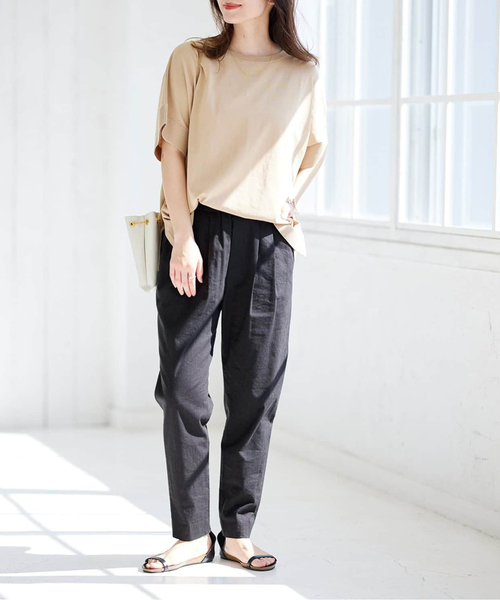 JOURNAL STANDARD（ジャーナルスタンダード）の「ウォッシャブルコットンリネンVISパンツ（その他パンツ・レディース・オートミール/ダークブルー/レッド/ブラック・34/36/38/40）」の21枚目の写真