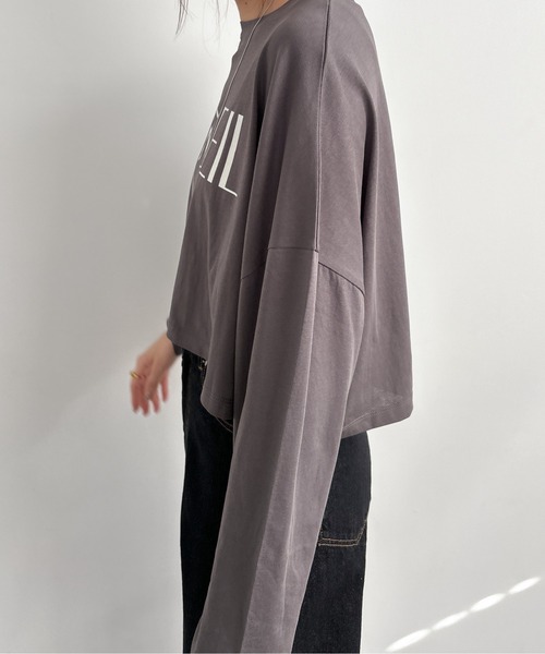 EPIMI E'PIMMY（エピミエピミー）の「シアースラブロゴTシャツ（Tシャツ/カットソー・レディース・ホワイト/グレー/オフホワイト/シルバーグレー・MEDIUM）」の16枚目の写真