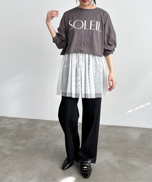 EPIMI E'PIMMY（エピミエピミー）の「シアースラブロゴTシャツ（Tシャツ/カットソー・レディース・ホワイト/グレー/オフホワイト/シルバーグレー・MEDIUM）」の5枚目の写真