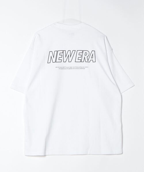 NEW ERA（ニューエラ）の「NEW ERA/ニューエラ Tシャツ 半袖 オーバーサイズ バックプリント 吸汗速乾 シンプル 14121973/14306819（Tシャツ/カットソー・メンズ・ブラック/ホワイト・M/L/XL/2XL）」の3枚目の写真