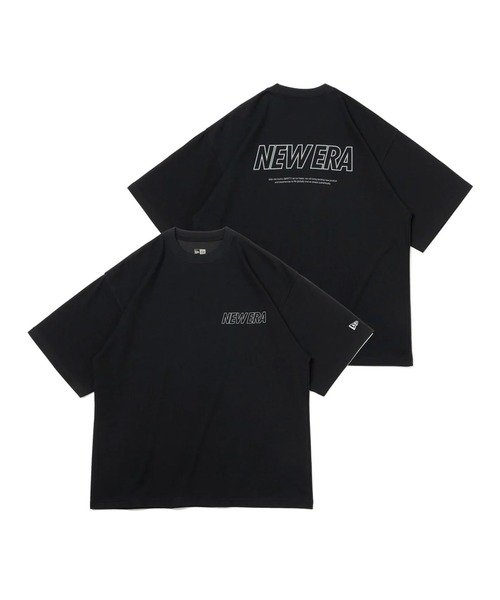NEW ERA（ニューエラ）の「NEW ERA/ニューエラ Tシャツ 半袖 オーバーサイズ バックプリント 吸汗速乾 シンプル 14121973/14306819（Tシャツ/カットソー・メンズ・ブラック/ホワイト・M/L/XL/2XL）」の2枚目の写真