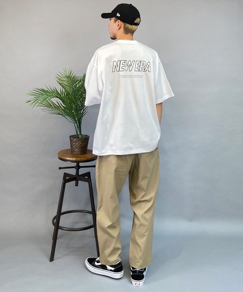 NEW ERA（ニューエラ）の「NEW ERA/ニューエラ Tシャツ 半袖 オーバーサイズ バックプリント 吸汗速乾 シンプル 14121973/14306819（Tシャツ/カットソー・メンズ・ブラック/ホワイト・M/L/XL/2XL）」の9枚目の写真