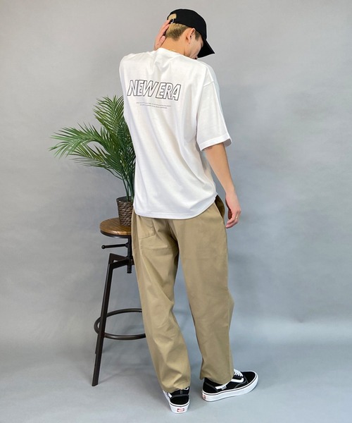 NEW ERA（ニューエラ）の「NEW ERA/ニューエラ Tシャツ 半袖 オーバーサイズ バックプリント 吸汗速乾 シンプル 14121973/14306819（Tシャツ/カットソー・メンズ・ブラック/ホワイト・M/L/XL/2XL）」の8枚目の写真